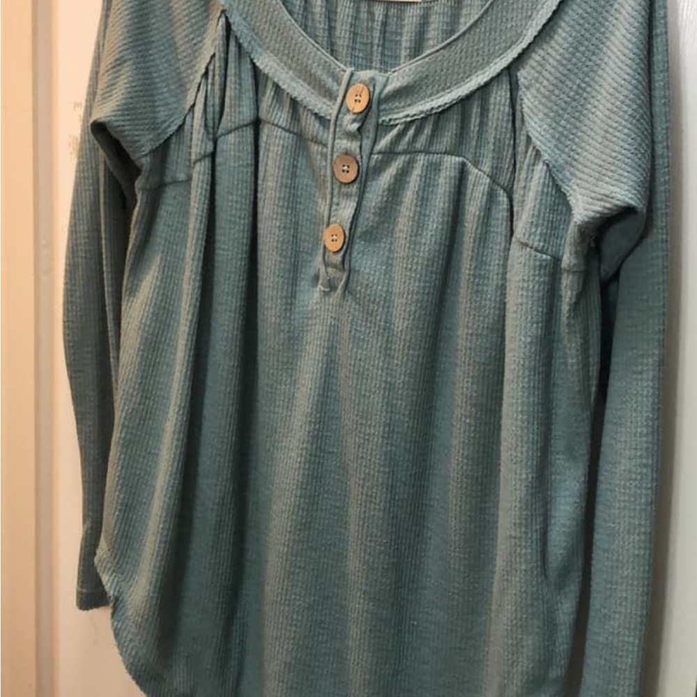 Free People waffle knit top